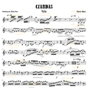 czardas نت ویولون چارداش- اثر ویتوریو مونتی